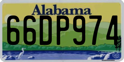 AL license plate 66DP974