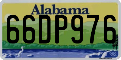 AL license plate 66DP976