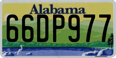 AL license plate 66DP977