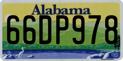 AL license plate 66DP978