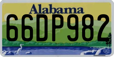 AL license plate 66DP982