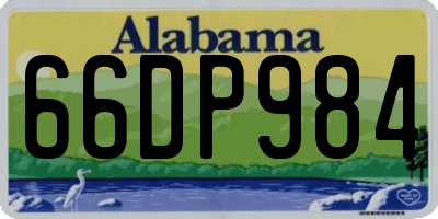 AL license plate 66DP984
