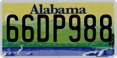AL license plate 66DP988