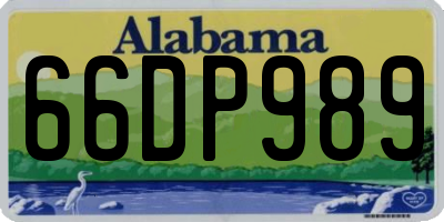 AL license plate 66DP989