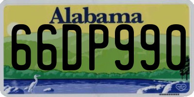 AL license plate 66DP990