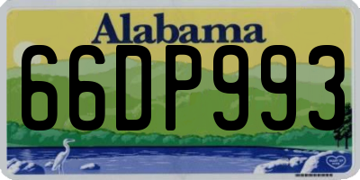 AL license plate 66DP993