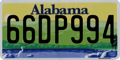 AL license plate 66DP994