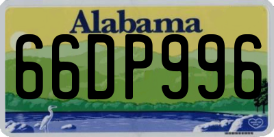 AL license plate 66DP996