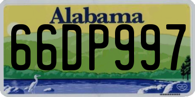 AL license plate 66DP997