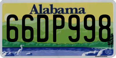 AL license plate 66DP998