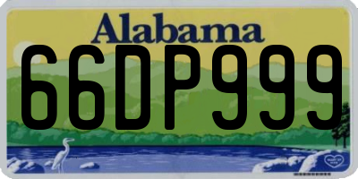 AL license plate 66DP999