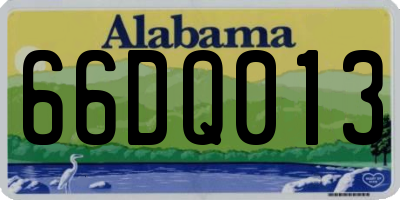AL license plate 66DQ013