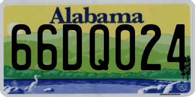 AL license plate 66DQ024