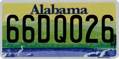 AL license plate 66DQ026