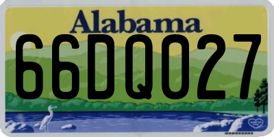 AL license plate 66DQ027