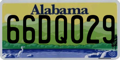 AL license plate 66DQ029