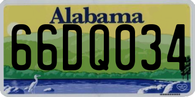 AL license plate 66DQ034