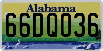AL license plate 66DQ036