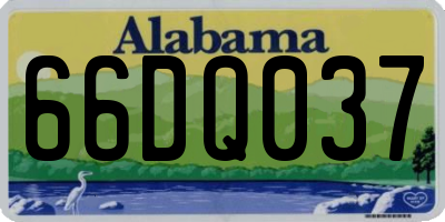 AL license plate 66DQ037