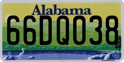 AL license plate 66DQ038