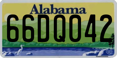 AL license plate 66DQ042