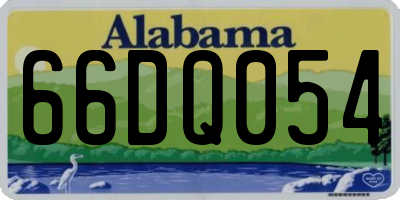 AL license plate 66DQ054