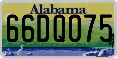 AL license plate 66DQ075
