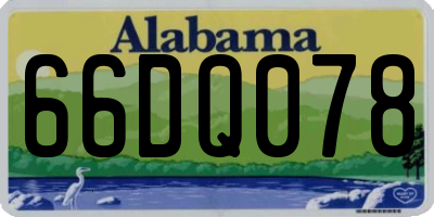 AL license plate 66DQ078
