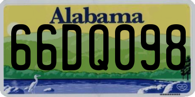 AL license plate 66DQ098