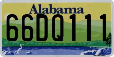 AL license plate 66DQ111