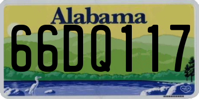 AL license plate 66DQ117