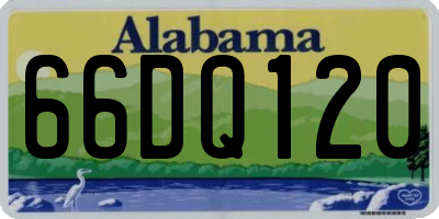 AL license plate 66DQ120