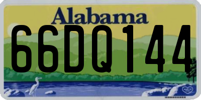 AL license plate 66DQ144