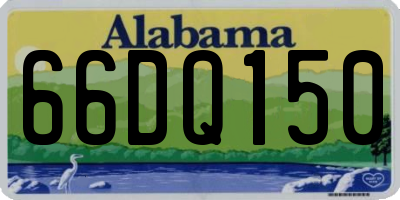 AL license plate 66DQ150