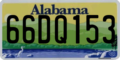 AL license plate 66DQ153