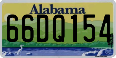 AL license plate 66DQ154