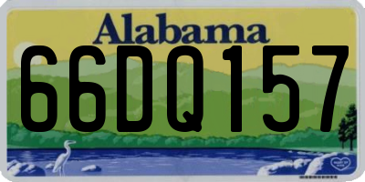 AL license plate 66DQ157