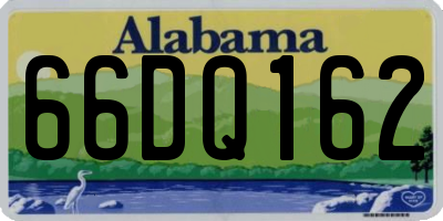 AL license plate 66DQ162