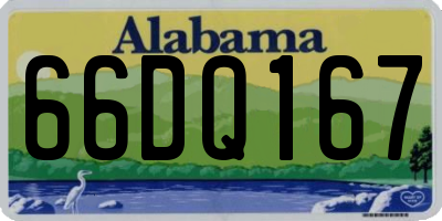 AL license plate 66DQ167