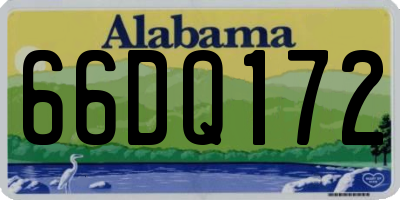 AL license plate 66DQ172