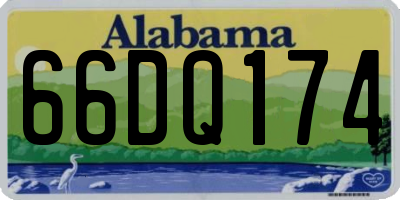 AL license plate 66DQ174