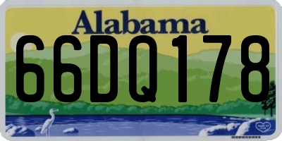 AL license plate 66DQ178