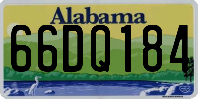 AL license plate 66DQ184