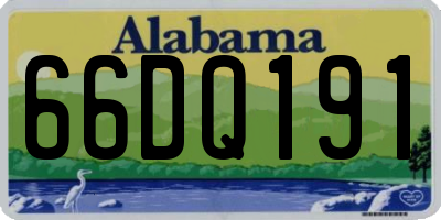 AL license plate 66DQ191
