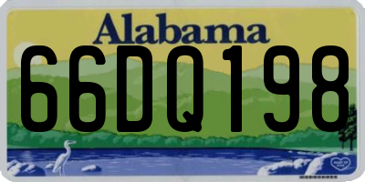 AL license plate 66DQ198
