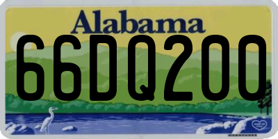AL license plate 66DQ200