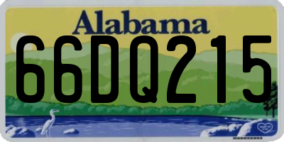 AL license plate 66DQ215