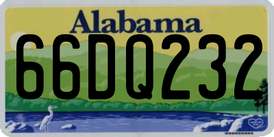 AL license plate 66DQ232