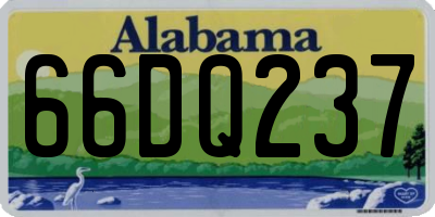 AL license plate 66DQ237