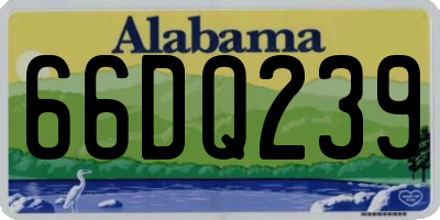 AL license plate 66DQ239